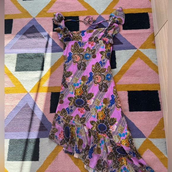 Rodarte Pink Floral Silk Dress - Picture 5 of 6